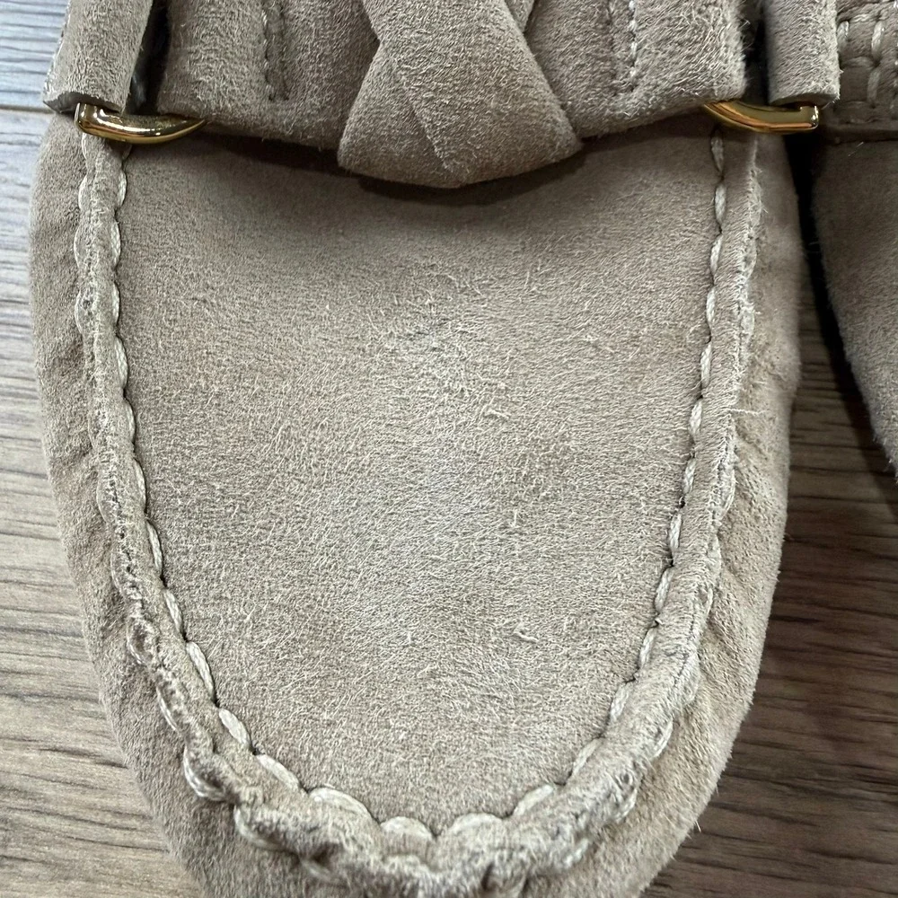 Cole Haan Womens Emmie Suede Driving Loafer Knot Irish Coffee Size 7.5 B Casual